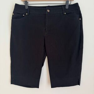 Eric Black Bermuda Shorts Women’s Size 12 Stretch Cotton‎ Blend